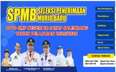 Pendaftaran Murid Baru UPTD SMPN 28 Satap Salenrang Tahun Ajaran 2025/2026
